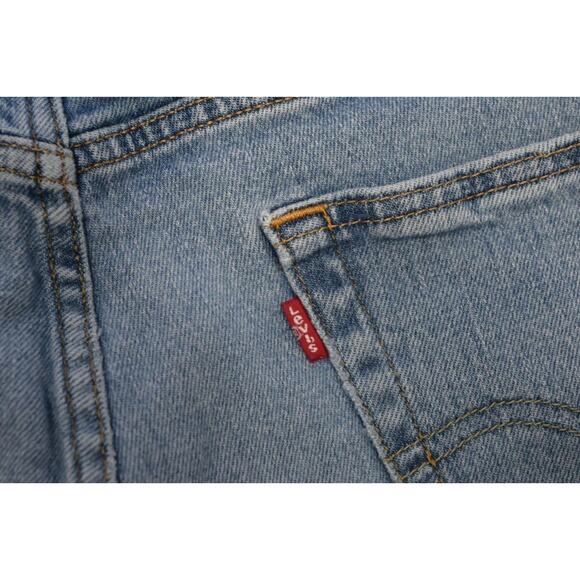 Levi's 505 Regular Fit Straight Stretch Denim Blue Jeans Mens Size 34 x 32 - Picture 8 of 8